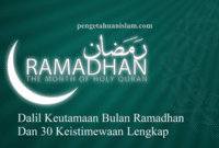 Dalil Keutamaan Bulan Ramadhan Dan 30 Keistimewaan Lengkap